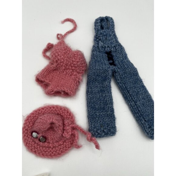 Vintage Barbie Fashion Clone Size knit knitted Crochet Clothing Lot 33 pieces - Picture 9 of 13